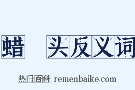 蜡槍头反义词是什么意思的图片
